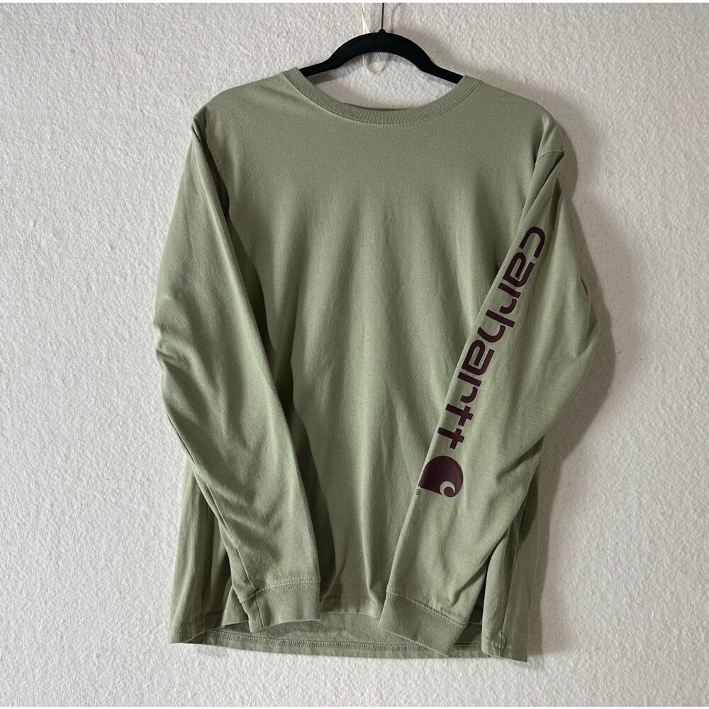 Carhartt Women's Y2K Long Sleeve Vintage T-Shirt Logo SZ M Workwear Normcore